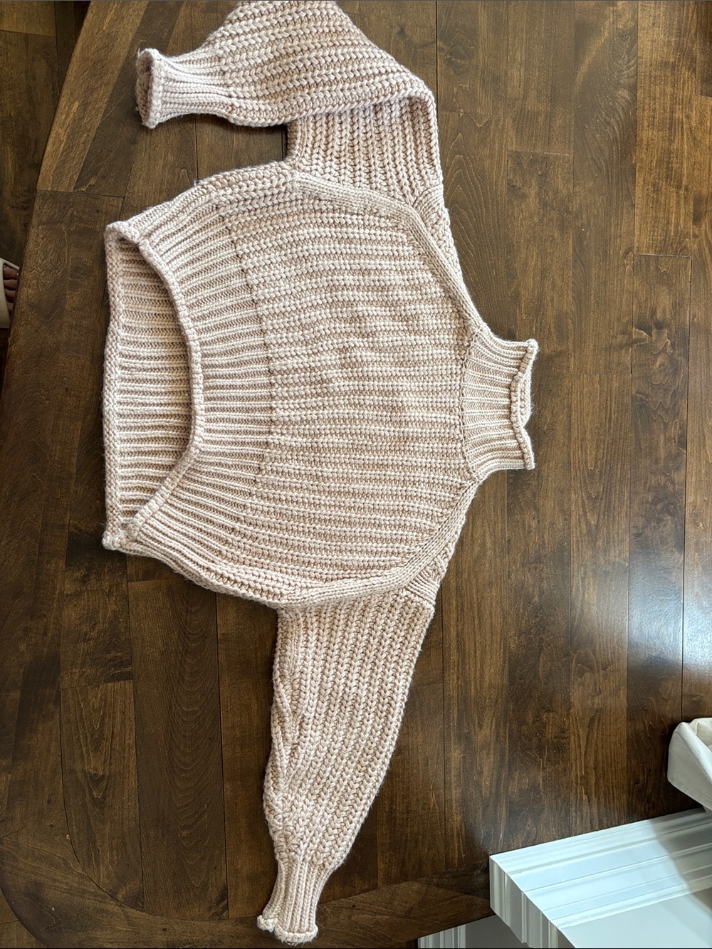 H&M Chunky Turtleneck Sweater in Blush